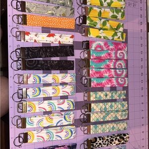 Colorful Patterned Keychain Set